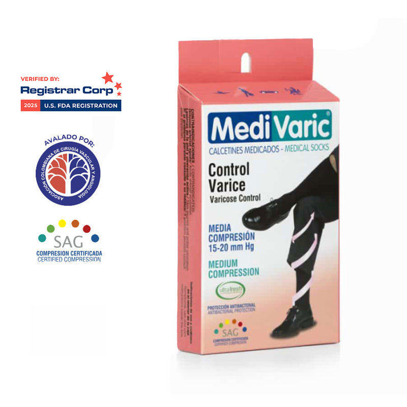 Calcetin Mediana Compresion 15-20 mmHg