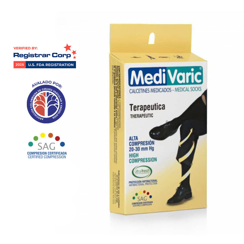 Calcetin Alta Compresion 20-30 mmHg