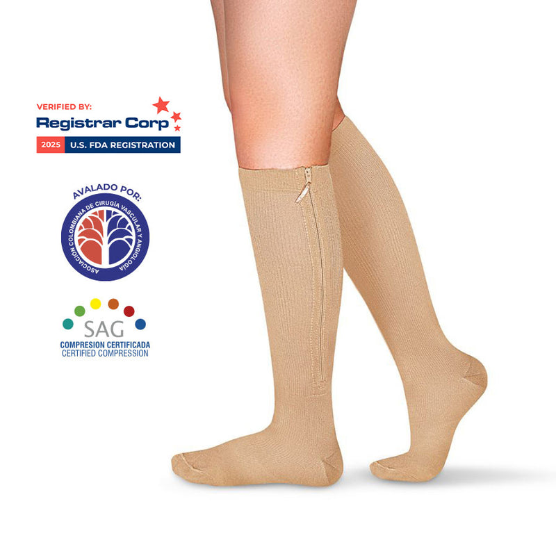 Medias Cierre Unisex Con Puntera