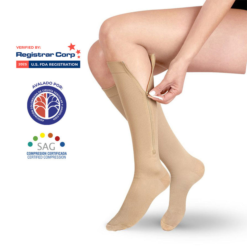 Medias Cierre Unisex Con Puntera