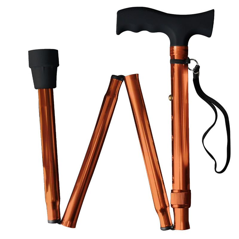 Bastón apoyo en T plegable