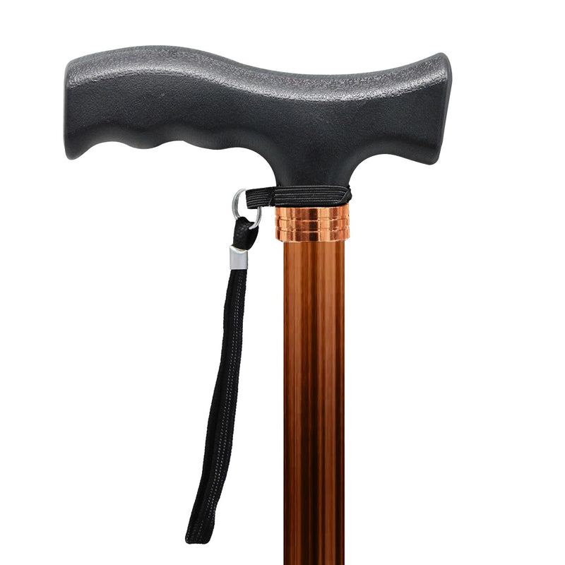 Bastón apoyo en T plegable