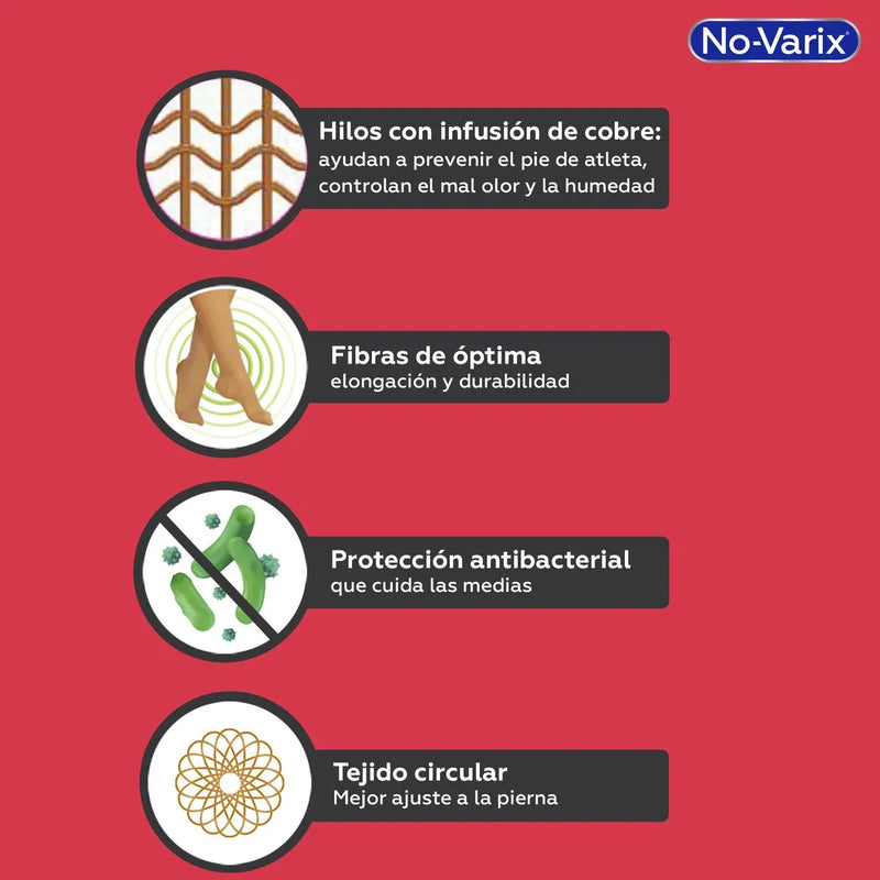 Calcetin M-66 No-Varix Hombre 15-20 mmHg