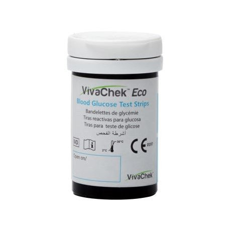 Tirillas Glucometro VivaChek Eco x50 unidades