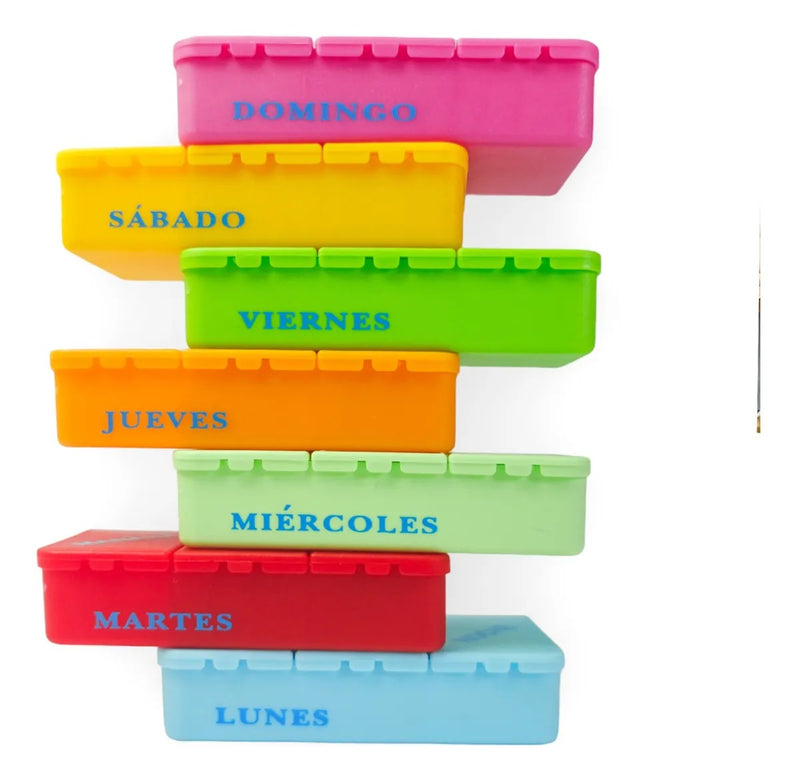 Pastillero semana vertical 7 niveles