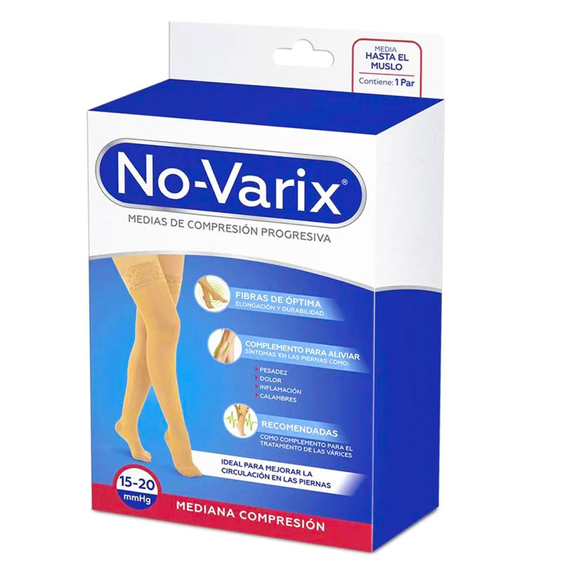 Medias M-73 No-Varix Muslo 15-20 mmHg Transparente