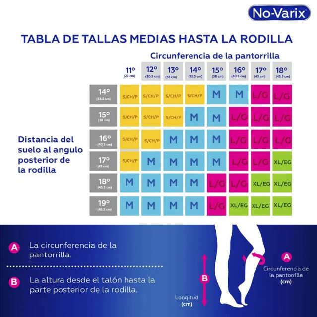 Medias M-24 No-Varix Rodilla Rombos