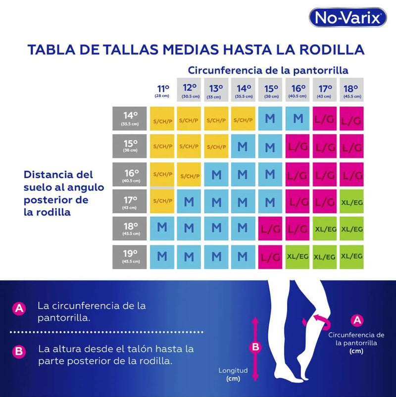 Medias M-90 No-Varix Rodilla