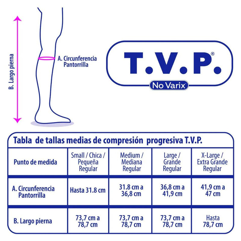 Medias M-98 No-Varix Antiembólica 18-22 mmHg