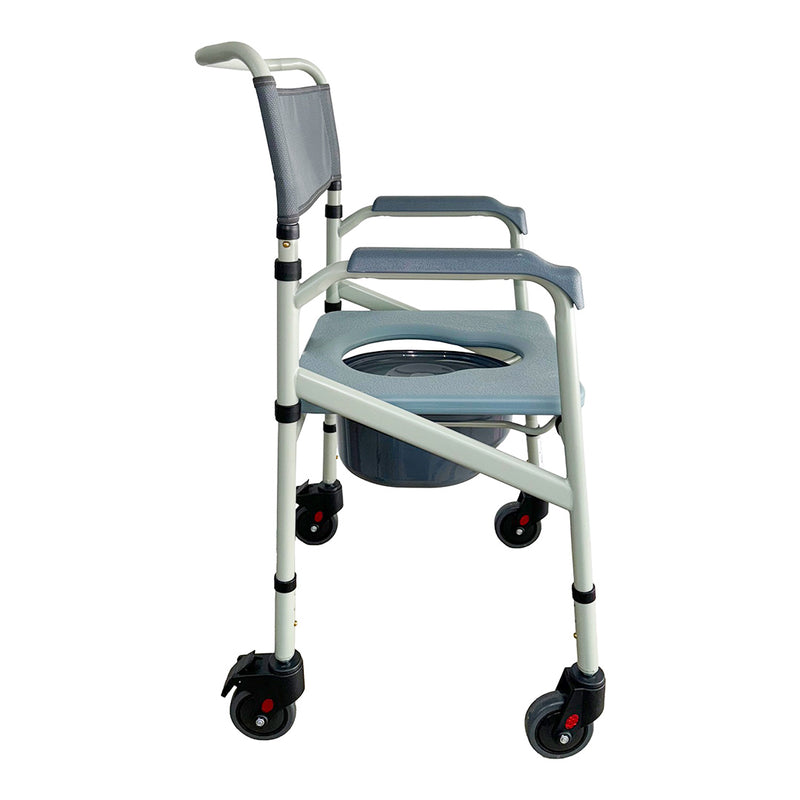 Silla Sanitario en Acero con Ruedas