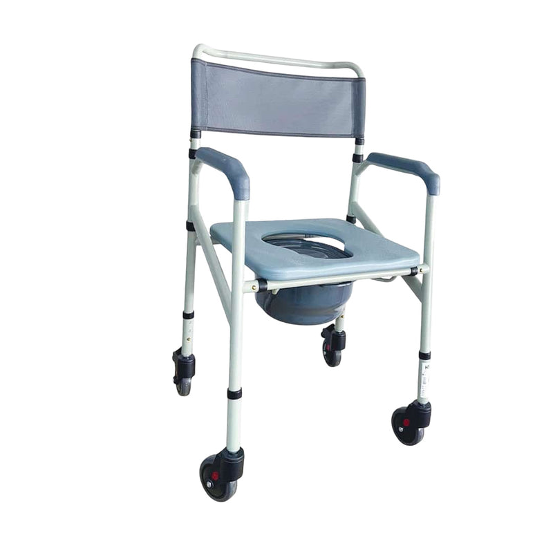 Silla Sanitario en Acero con Ruedas