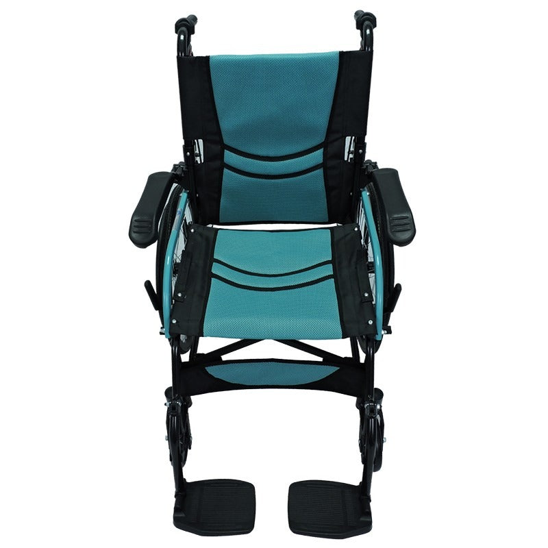 Silla de Ruedas Estándar Aluminio - Radios/ Tapicería verde