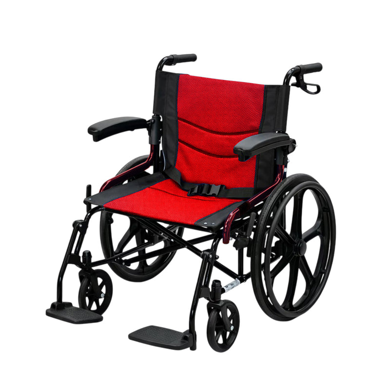 Silla de Ruedas B/P Remov en Acero - Color/ Azul- Rojo- Verde