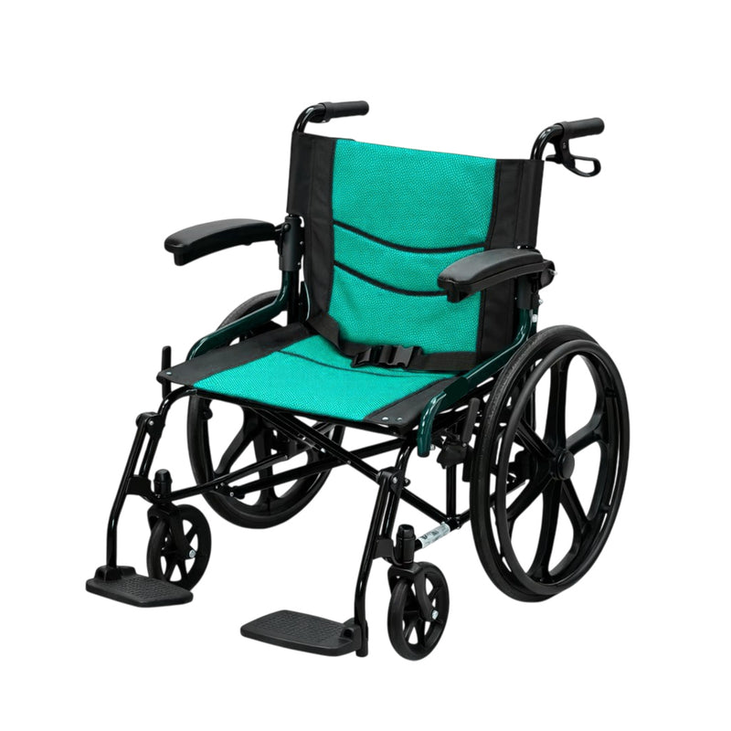 Silla de Ruedas B/P Remov en Acero - Color/ Azul- Rojo- Verde