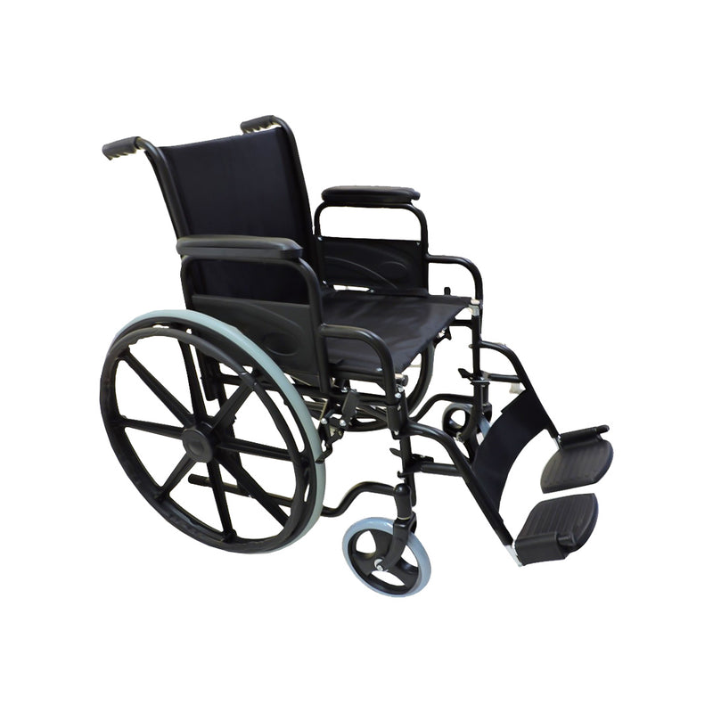 Silla de Ruedas Estándar Negra - Tapicería en Lona