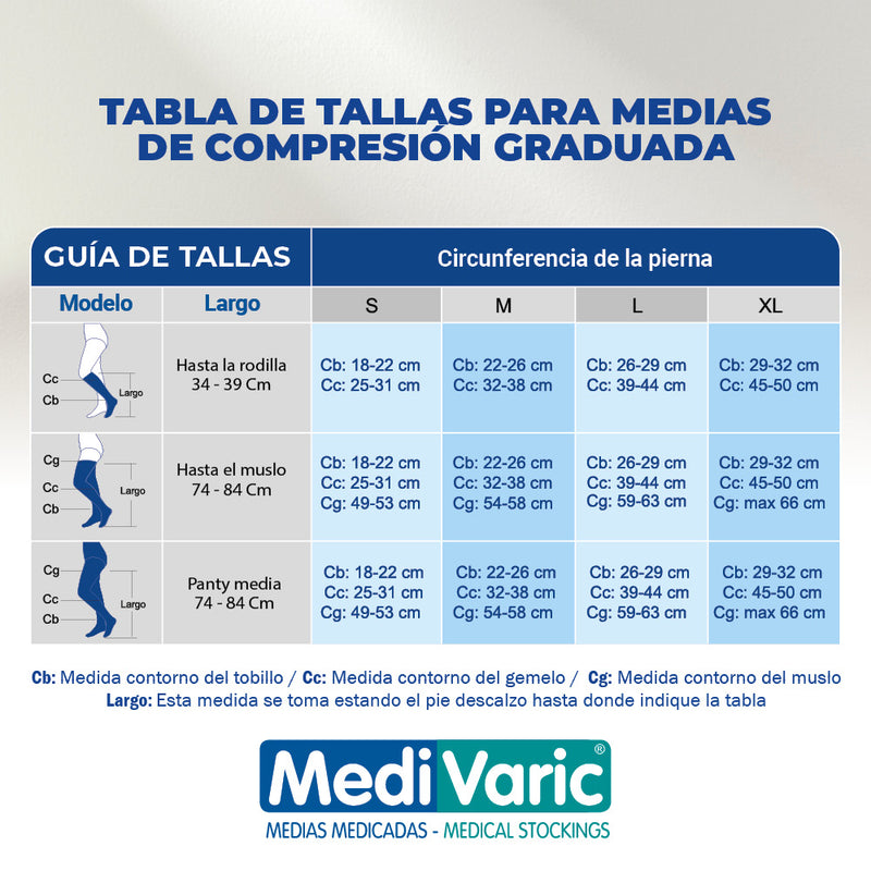 Calcetin Mediana Compresion De Carros 15-20 mmHg