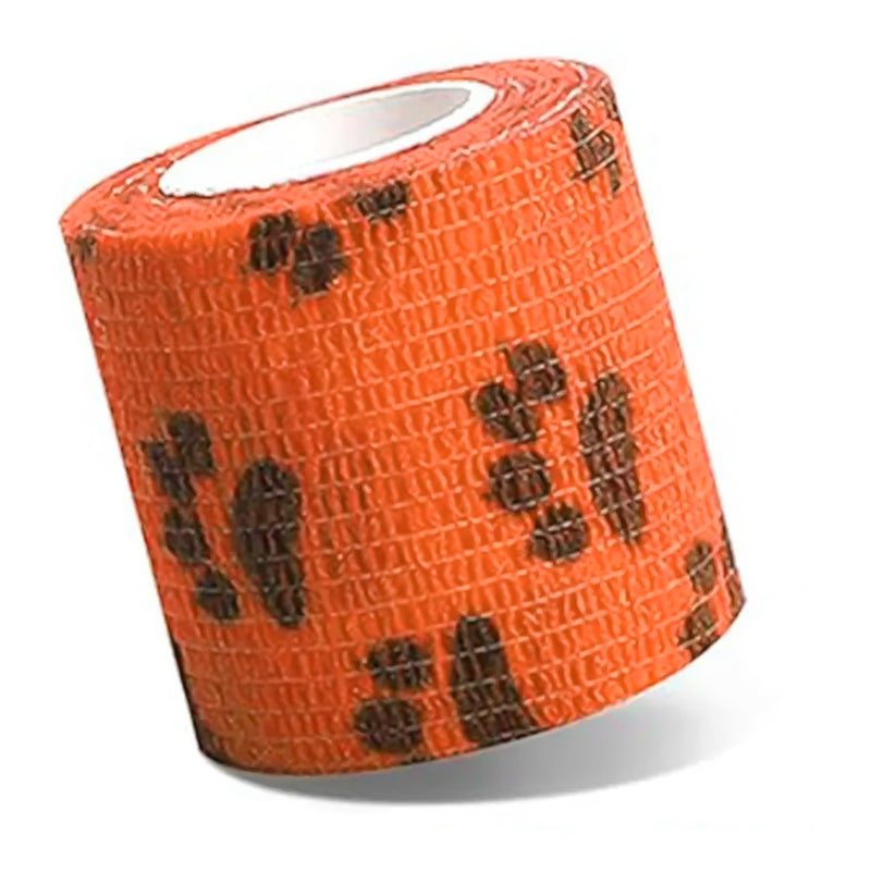 Venda cohesiva rollo 5"x 4,5m Huellas Naranja
