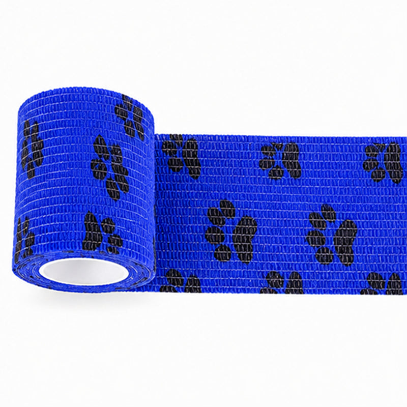 Venda cohesiva rollo 5"x 4,5m Huellas Azul